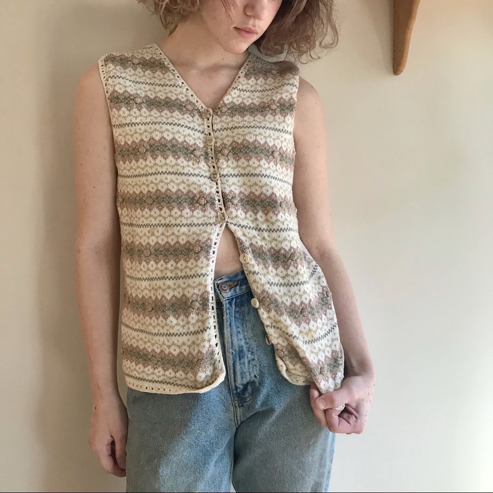 Pastel striped vest
